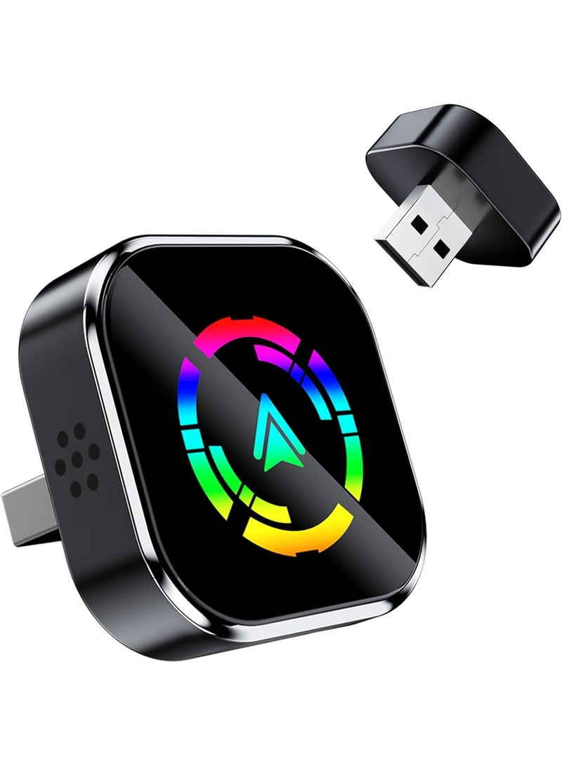 Wireless CarPlay Adapter for iPhone, 2025 Upgraded Wired to Wireless for Apple CarPlay, Mini USB Design Car Play Adapter with Type-C Extension, Plug and Play, Stable Connection & No Latency - Image 1